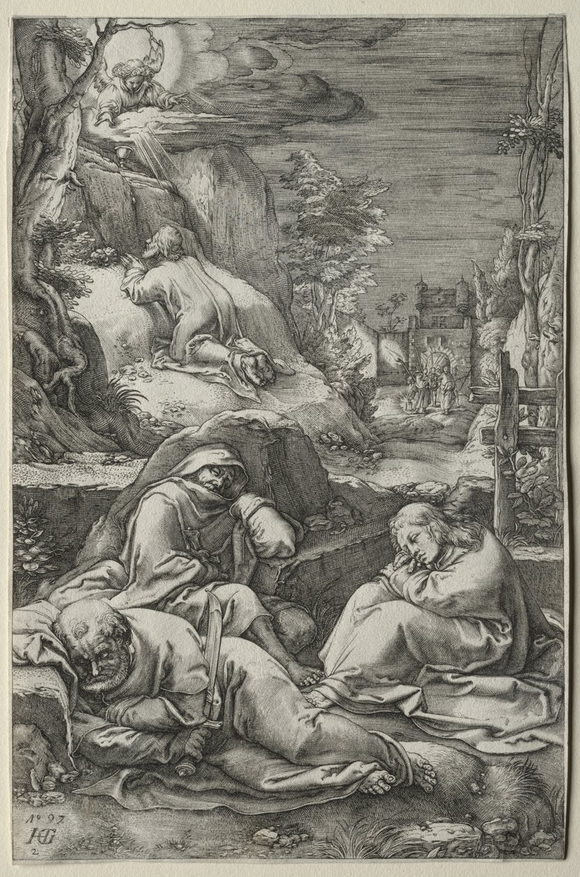 A szenvedély: Az agónia a kertben alkotó: Hendrick Goltzius