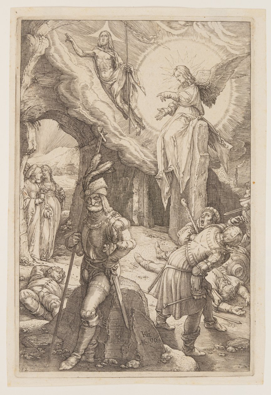 A feltámadás, a Passióból alkotó: Hendrick Goltzius