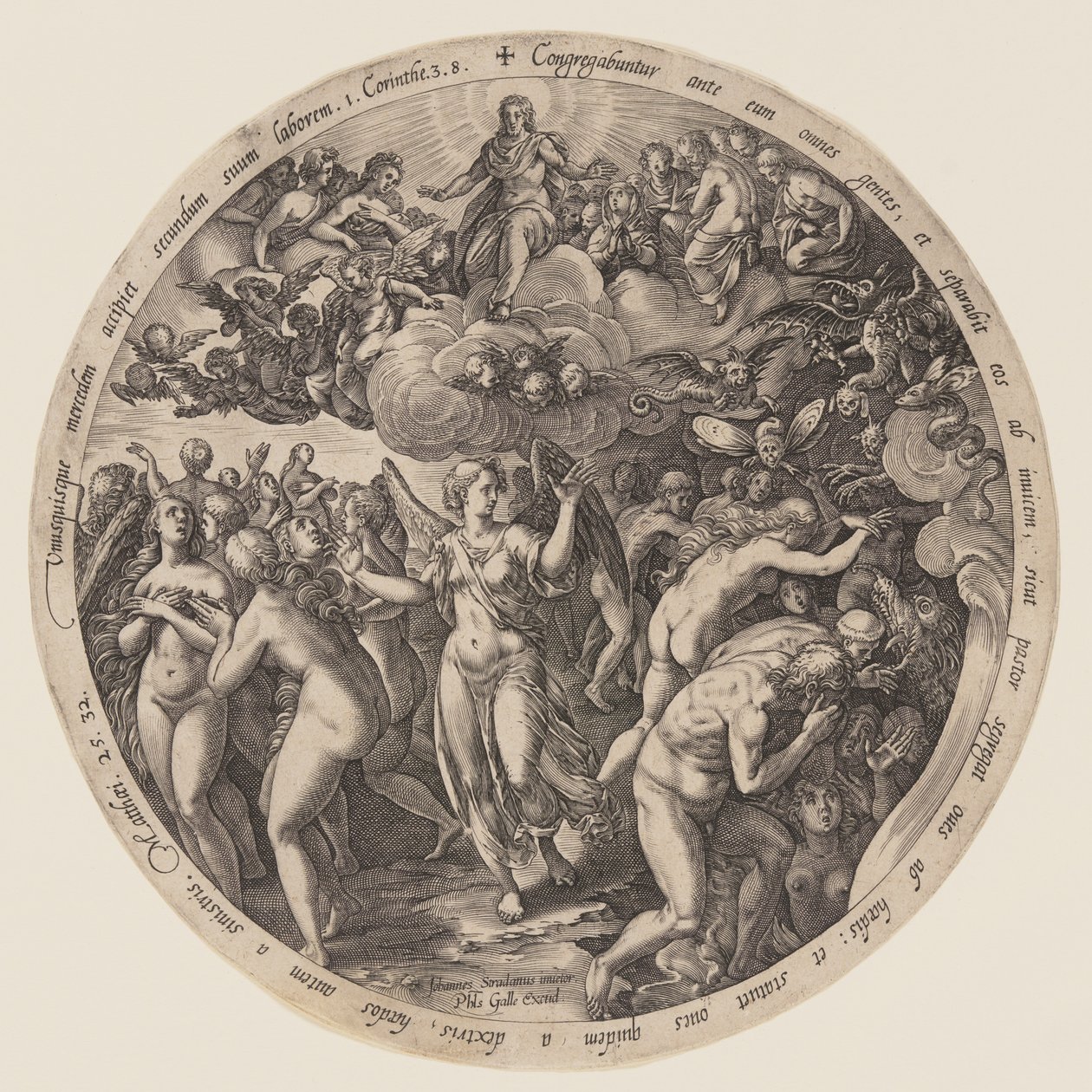 Az áldottak és a kárhozottak szétválasztása alkotó: Hendrick Goltzius