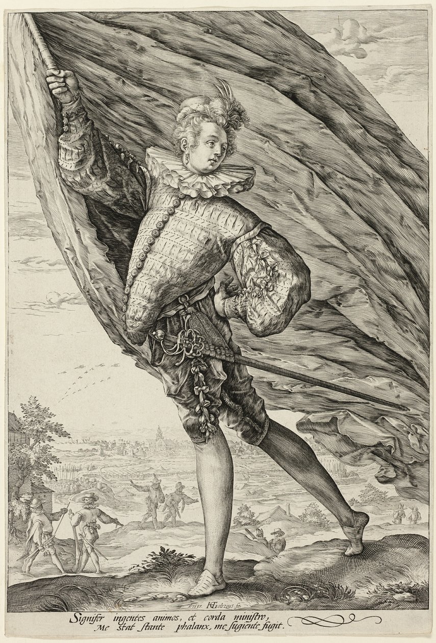 A Szabványhordozó, balra fordulva alkotó: Hendrick Goltzius