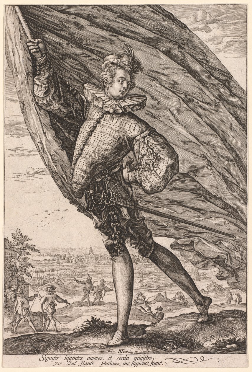 A Szabványhordozó, balra fordulva alkotó: Hendrick Goltzius
