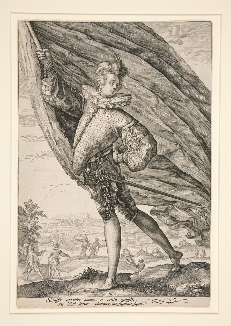 A zászlóvivő, balra fordulva alkotó: Hendrick Goltzius