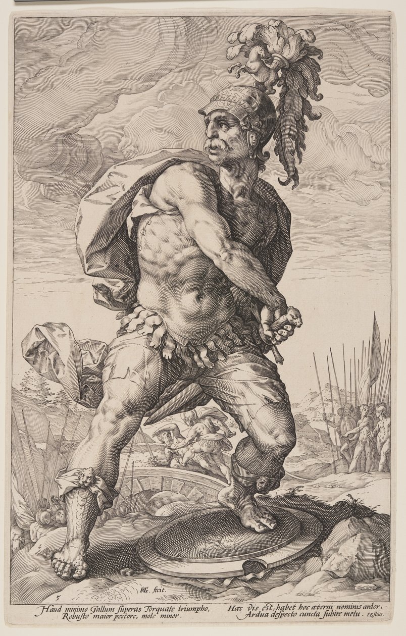 Titus Manlius Torquatus, A római hősökből alkotó: Hendrick Goltzius