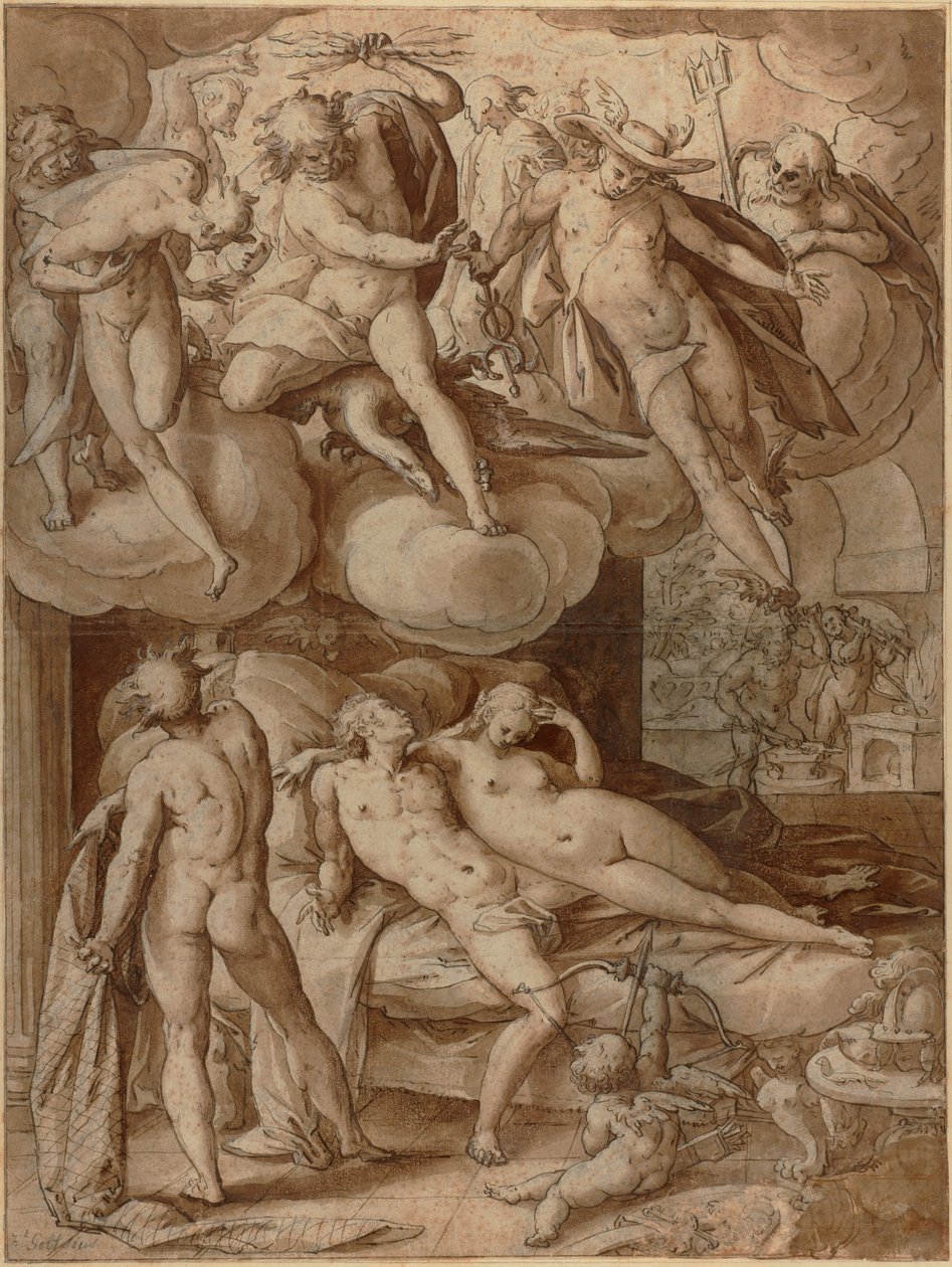 Vénusz és Mars Vulcanus által meglepve alkotó: Hendrick Goltzius