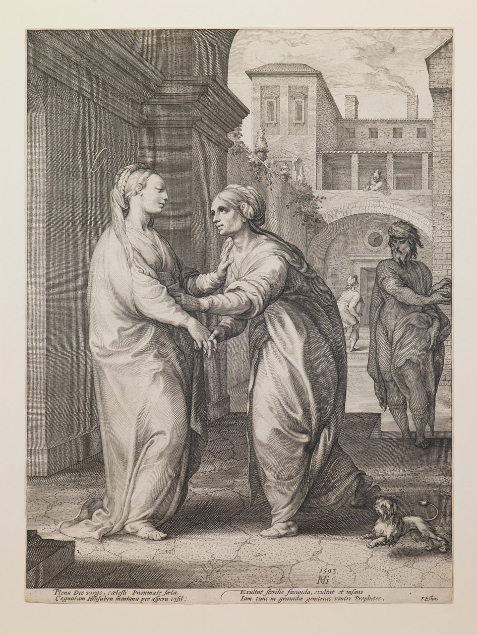 A Meglátogatás, a „Szűz Mária élete” című sorozatból alkotó: Hendrick Goltzius