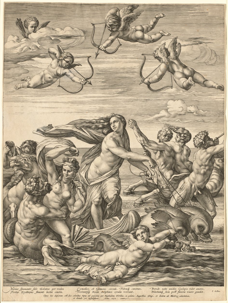 Galatea diadala alkotó: Hendrick Goltzius after Raphael