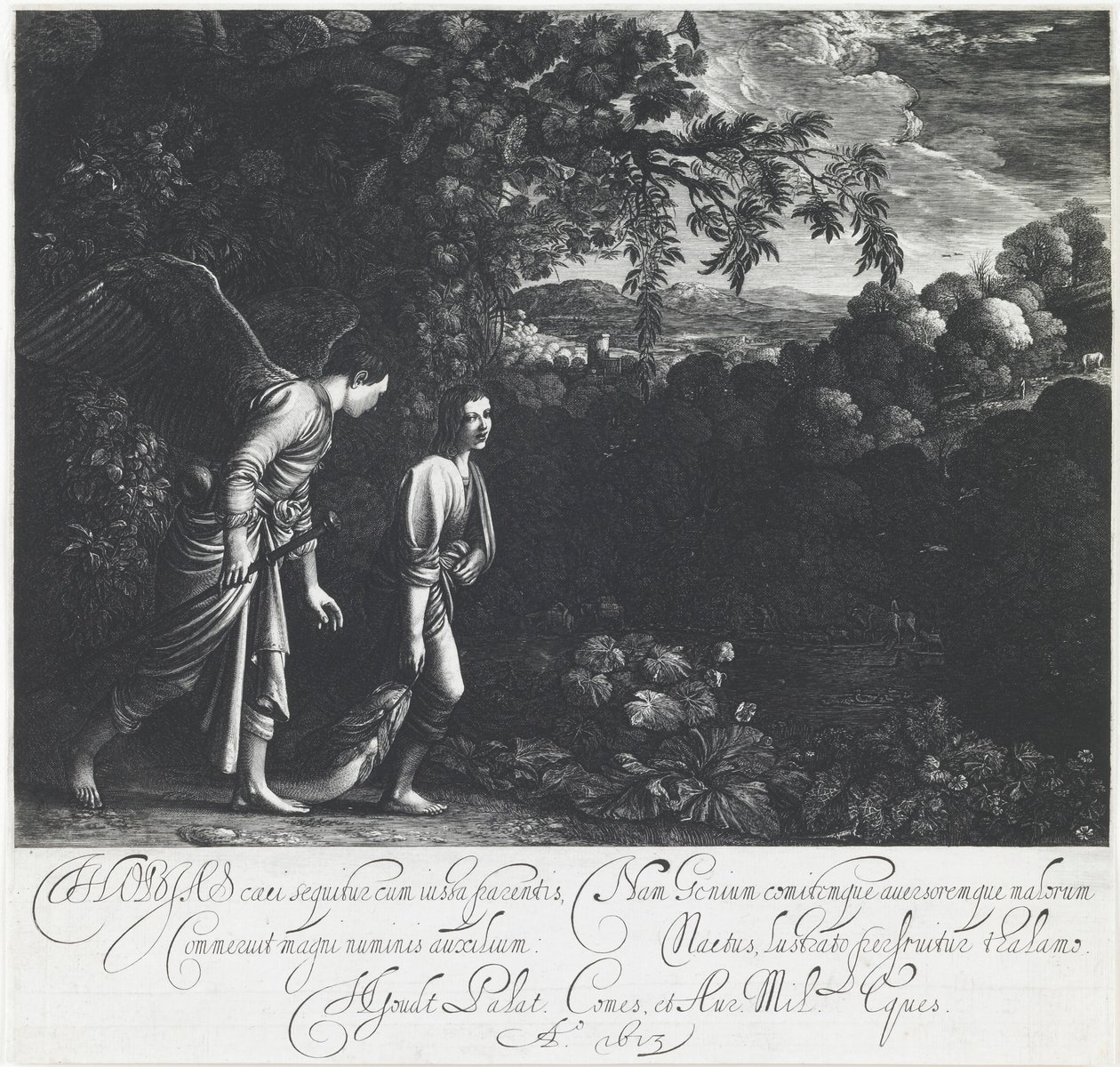 Tóbiás az angyallal alkotó: Hendrick Goudt