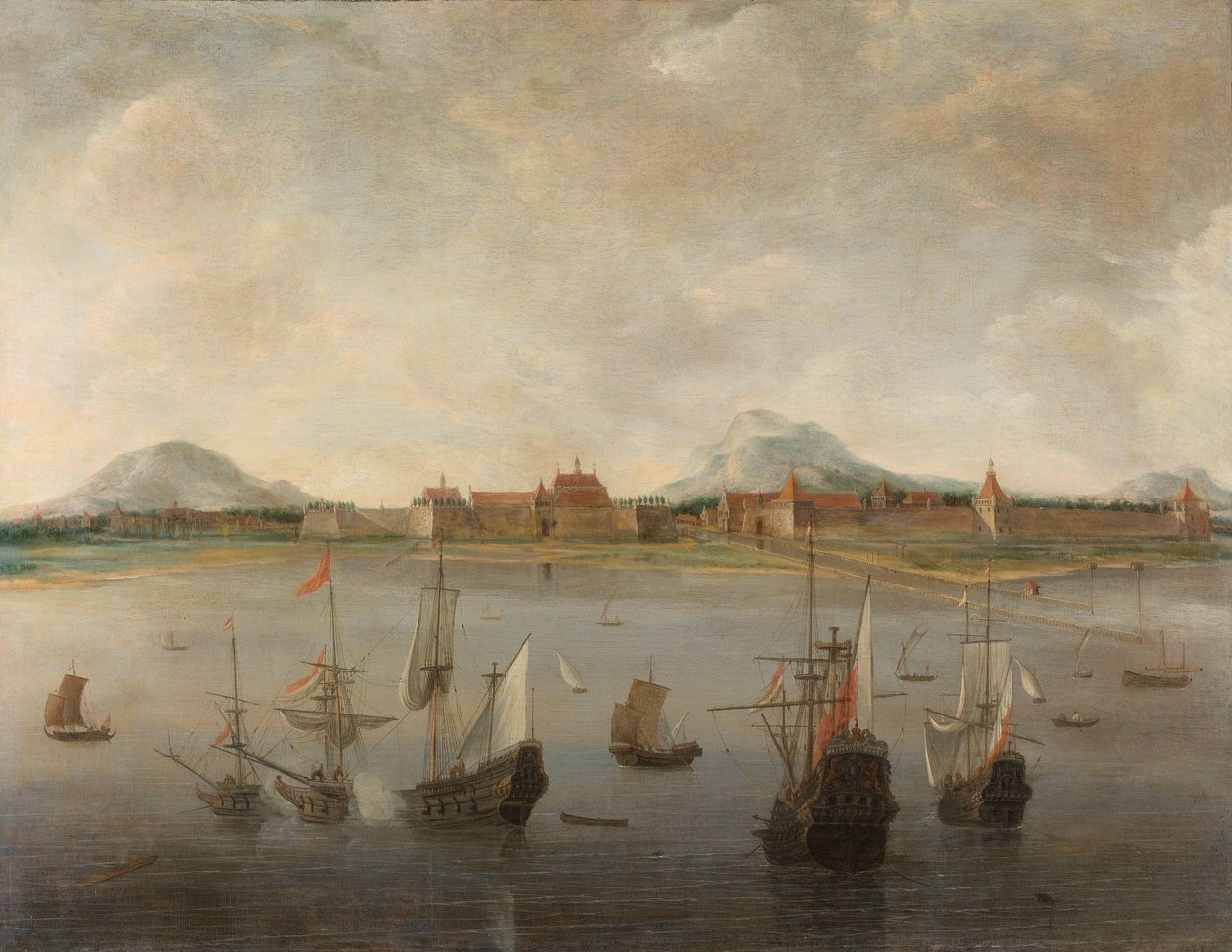 Batavia kilátása alkotó: Hendrick Jacobsz. Dubbels