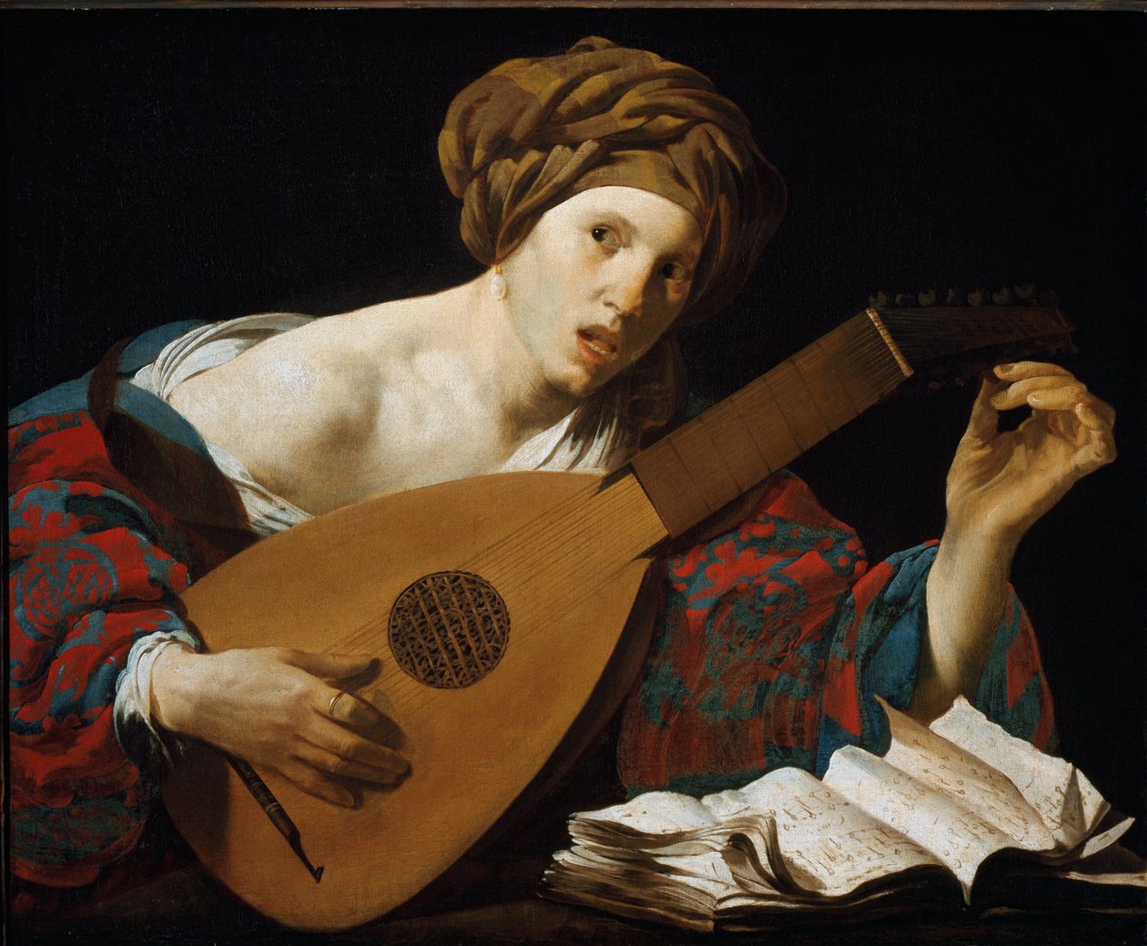 Egy lantos (festmény alkotó: Hendrick Jansz Terbrugghen