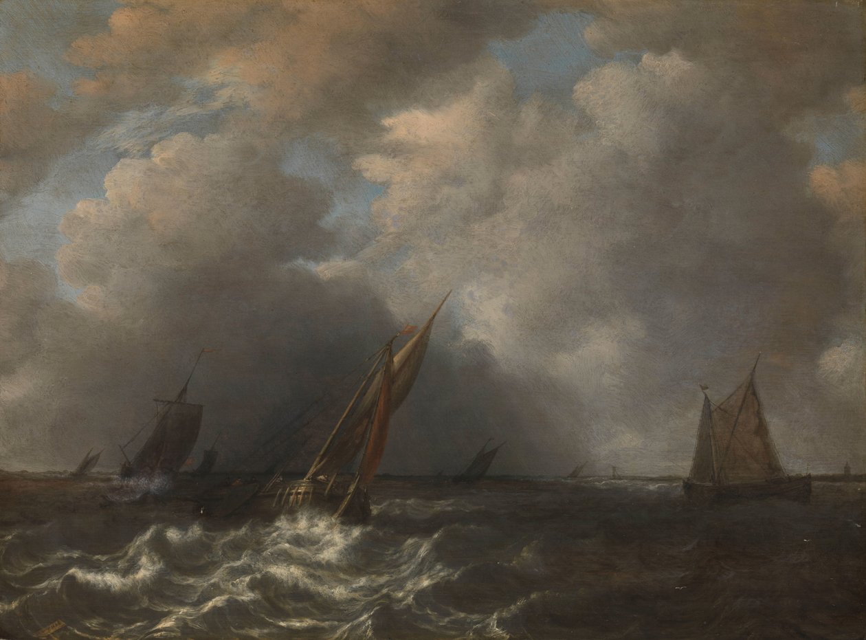 Vihar a Meuse folyón alkotó: Hendrick Martensz. Sorgh