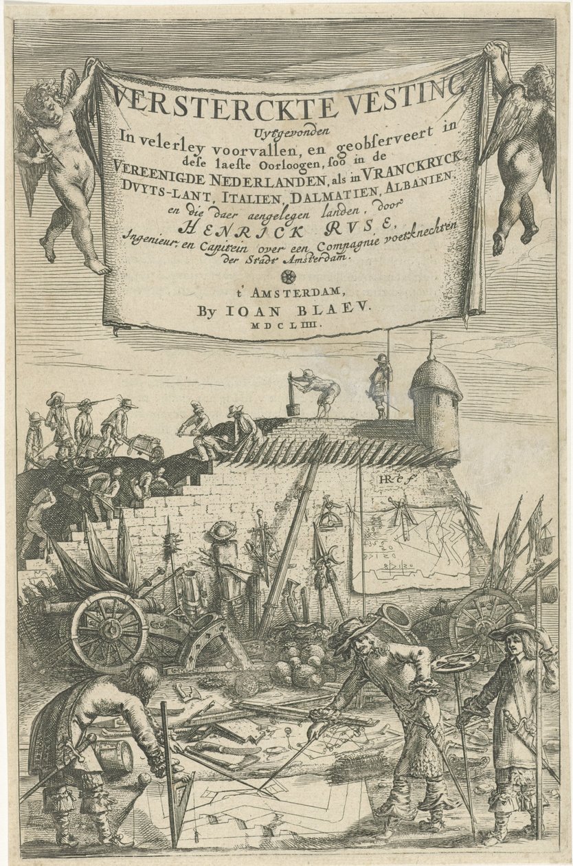 Henrich Ruse címlapja, Versterckte Vesting, 1654 alkotó: Hendrick baron van Ruse