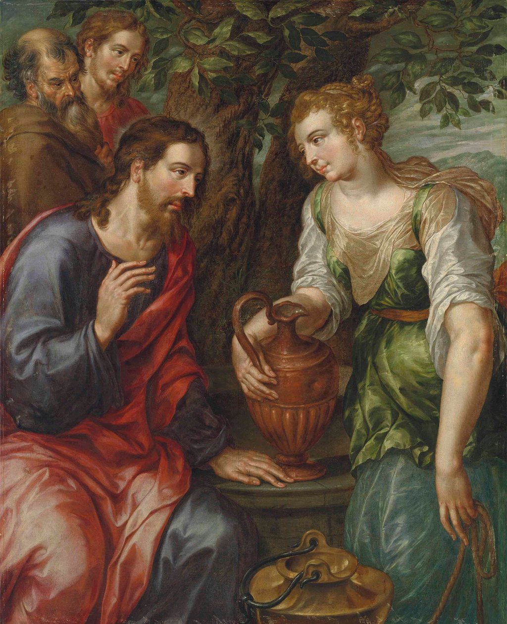 Krisztus és a szamariai asszony alkotó: Hendrick de Clerck
