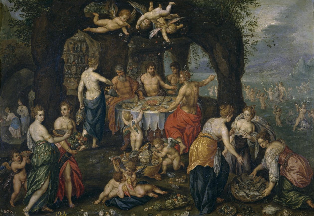 Achelous bankettje alkotó: Hendrick de Clerck