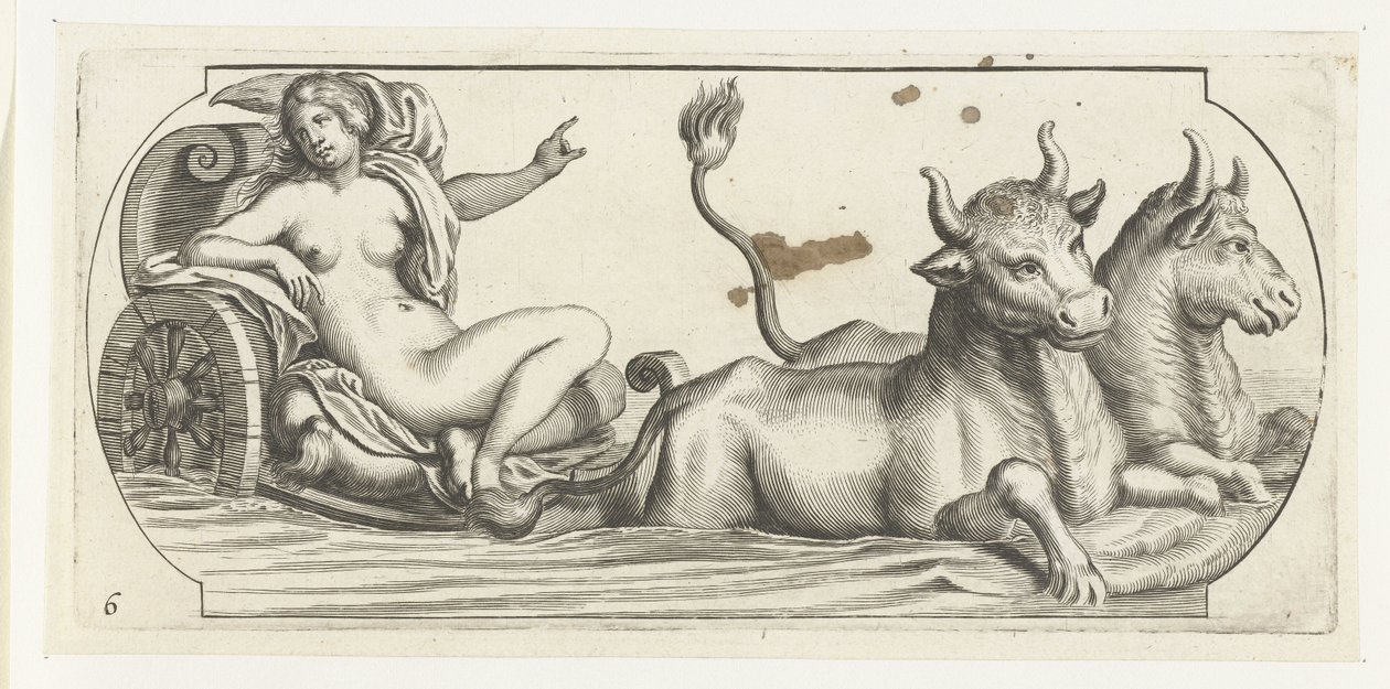 Európa szekéren Tengeri istenek és istennők Nouveau Livre des Dieux et Deeßes De la Marine Bouckje (sorozat címe) alkotó: Hendrick de Keyser (I)