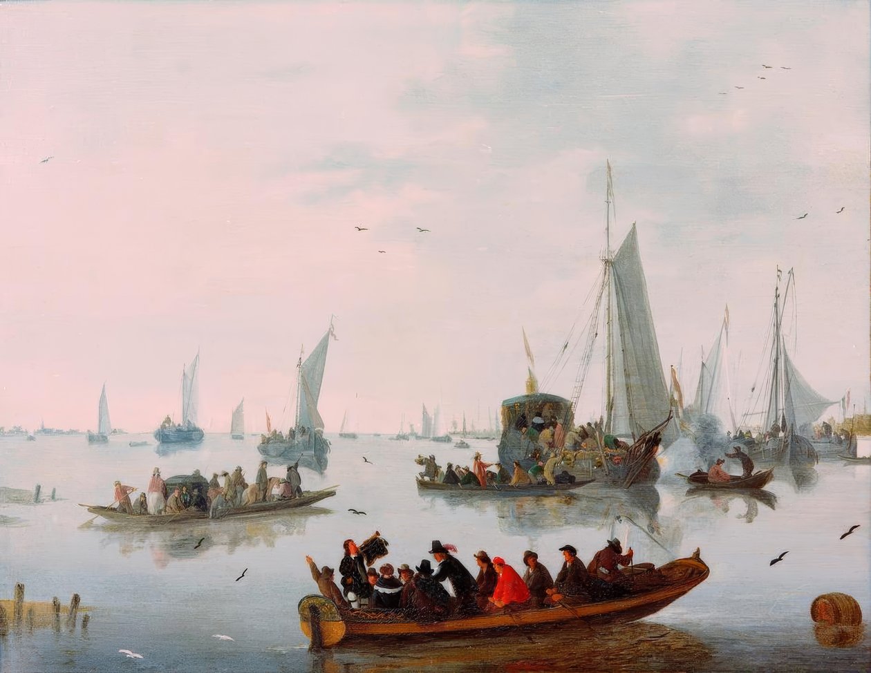 Állami jacht ünnepi fogadása alkotó: Hendrick de Meyer