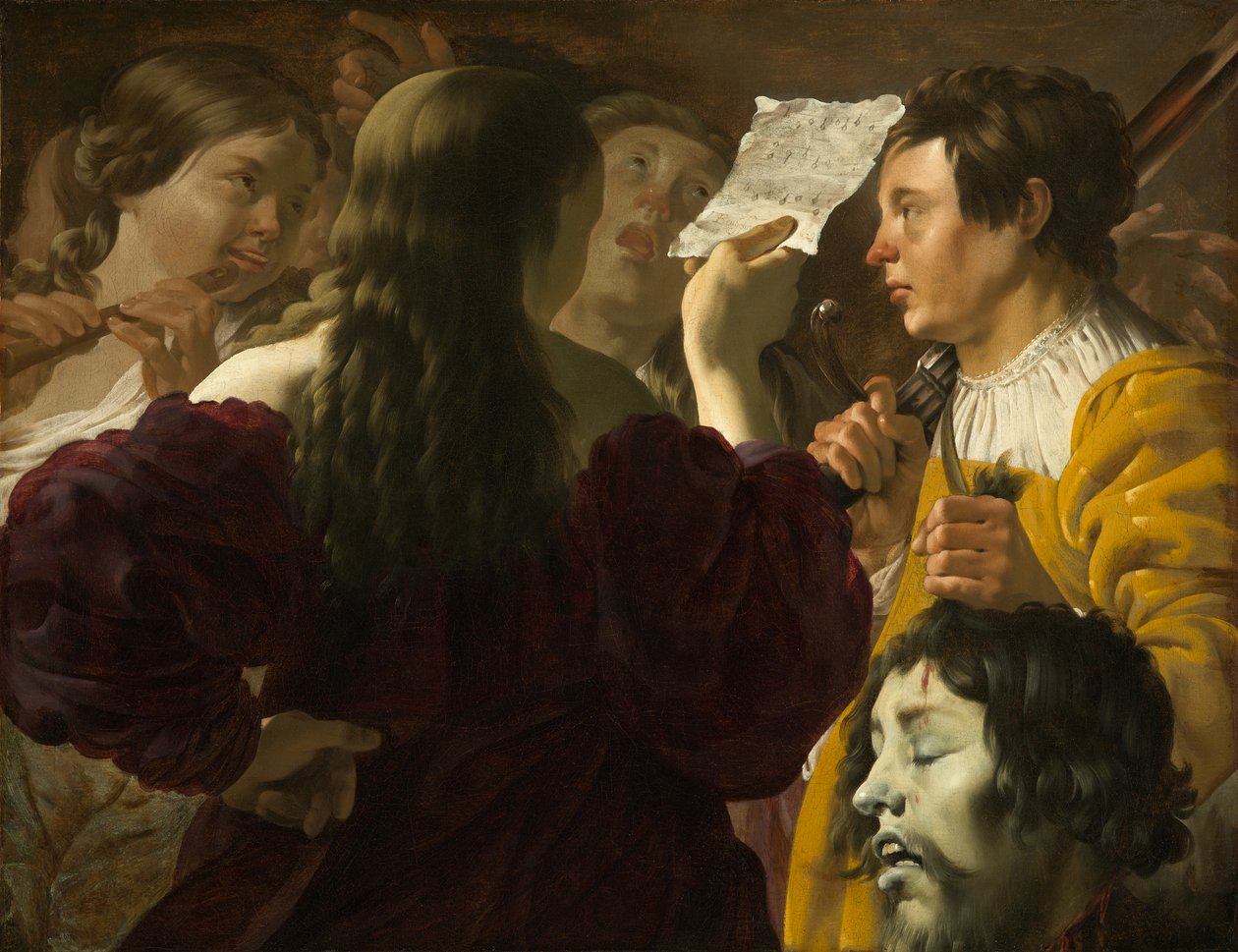 Dávidot dicsérték az izraelita nők alkotó: Hendrick ter Brugghen