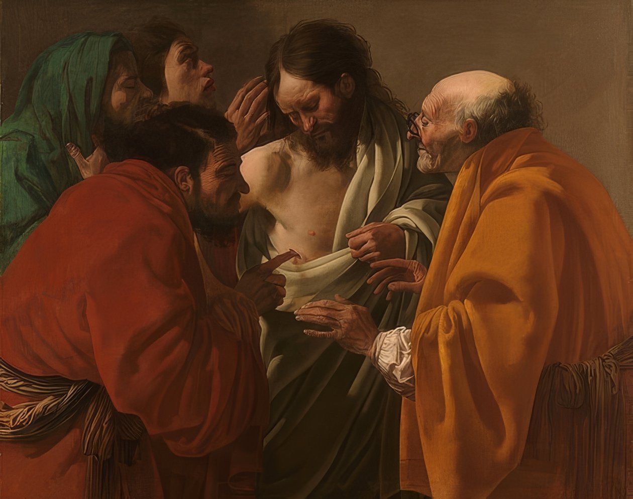 A hitetlen Tamás. 1622 körül alkotó: Hendrick ter Brugghen