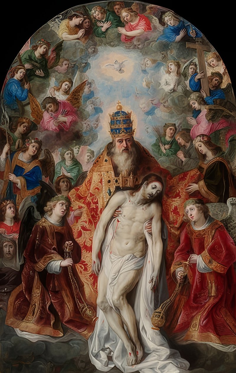A Szentháromság. 1620 körül alkotó: Hendrick van Balen