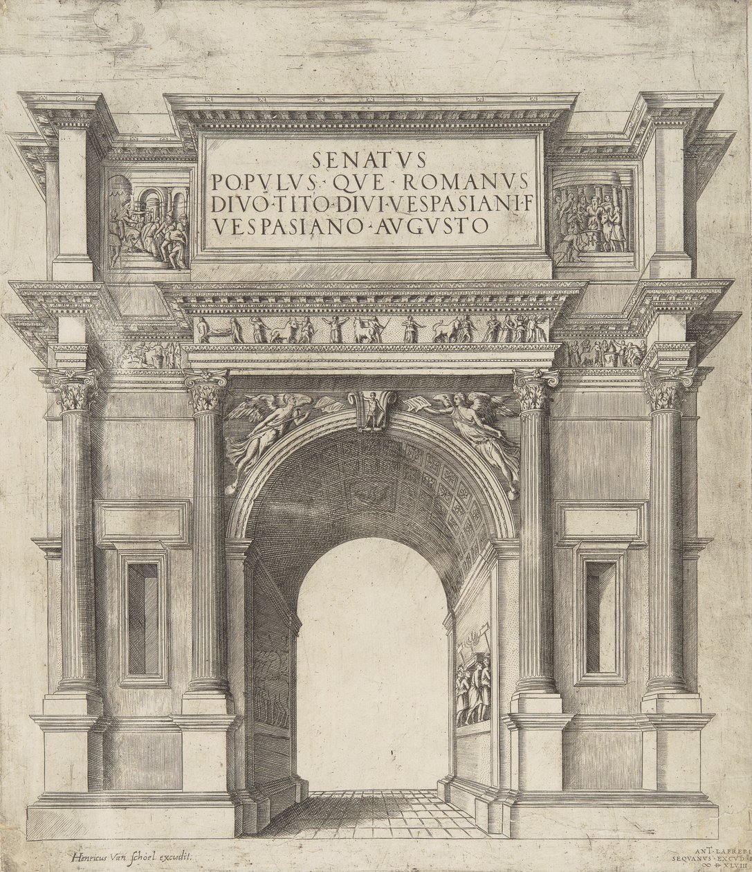 A Római Birodalom Népének Szenátusa Titus, Vespasianus istene, Vespasianus Augustus fia alkotó: Hendrick van Schoel