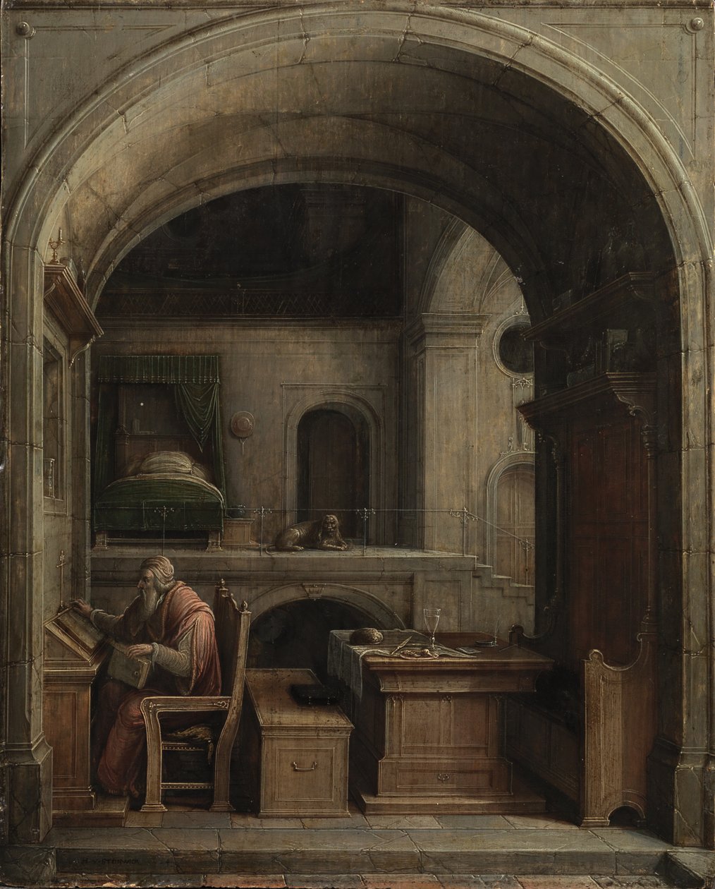 Szent Jeromos tanulmányában, 1624 alkotó: Hendrick van Steenwijck