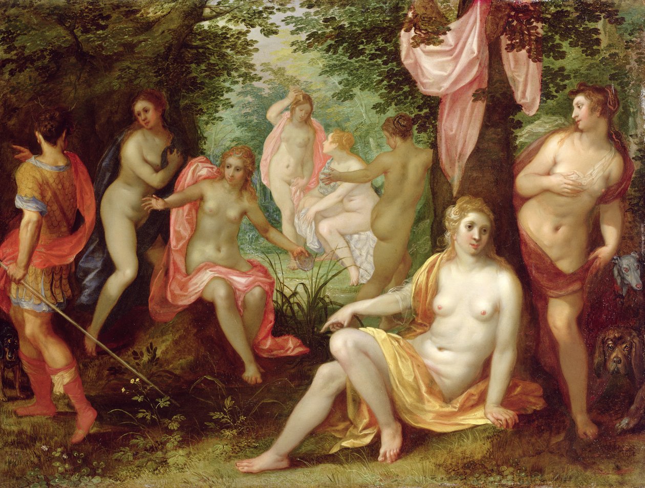 Diana és Acteon, 1608 (olaj, réz) alkotó: Hendrick van and Brueghel Balen