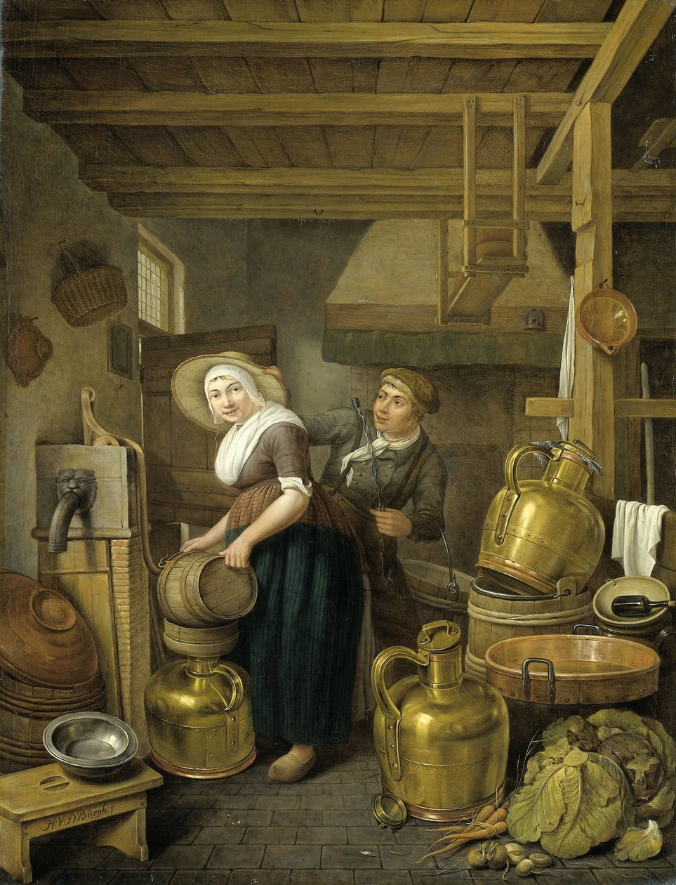 Fejési idő után alkotó: Hendrick van der Burch