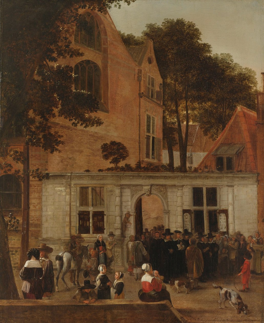 Diploma átadása a Leideni Egyetemen 1650 körül alkotó: Hendrick van der Burch