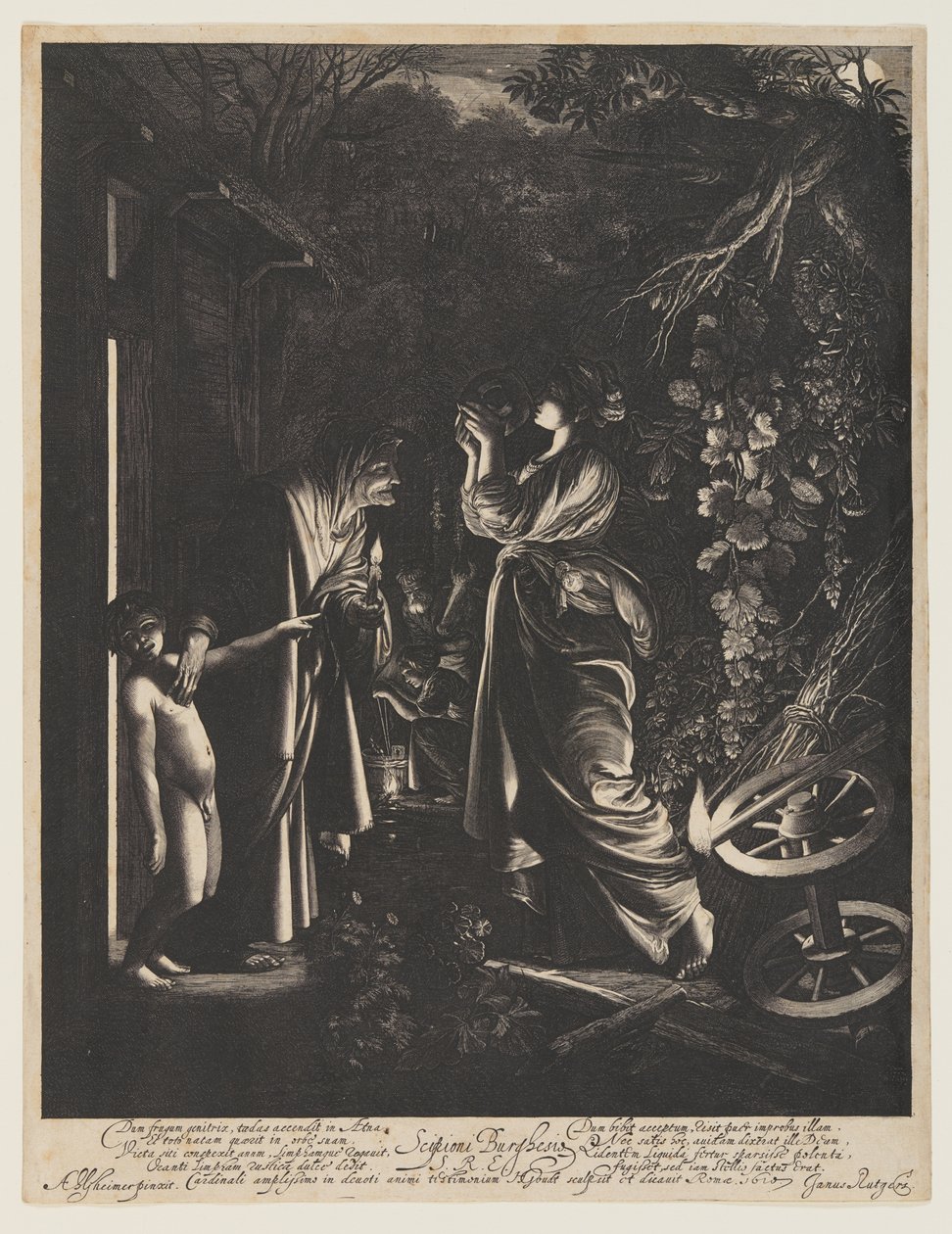 Ceres gúnyolódása alkotó: Hendrick von Goudt