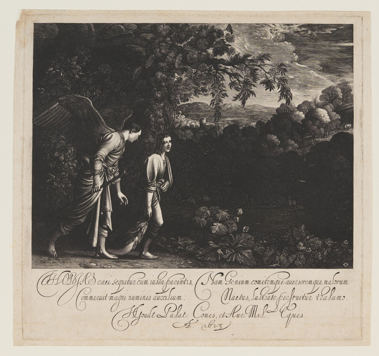 Tóbiás és az angyal alkotó: Hendrick von Goudt