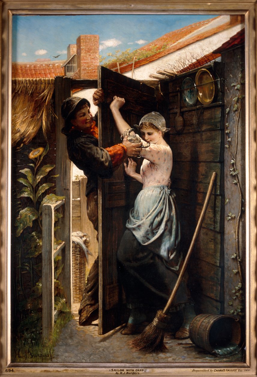 „Tengerész rákkal”, 1874 alkotó: Hendricus Jacobus Burgers