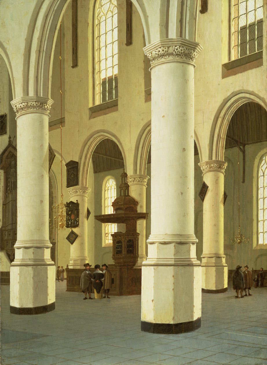 Az Oude Kerk belseje Delftben alkotó: Hendrik Cornelisz. van Vliet