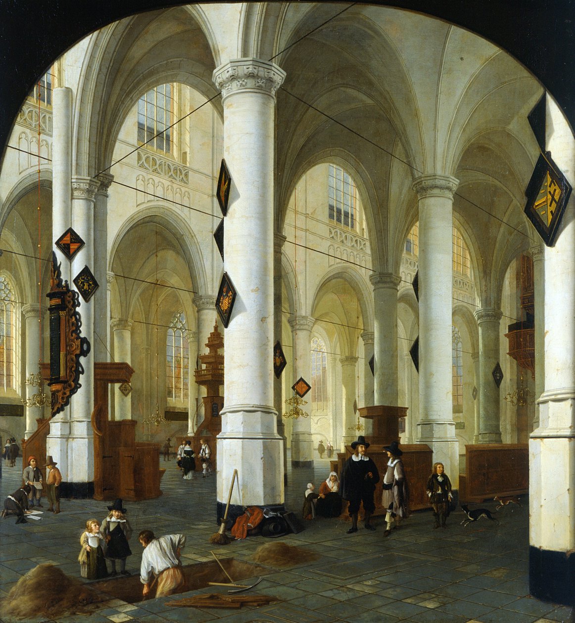 Az Oude Kerk belseje Delftben alkotó: Hendrik Cornelisz. van Vliet