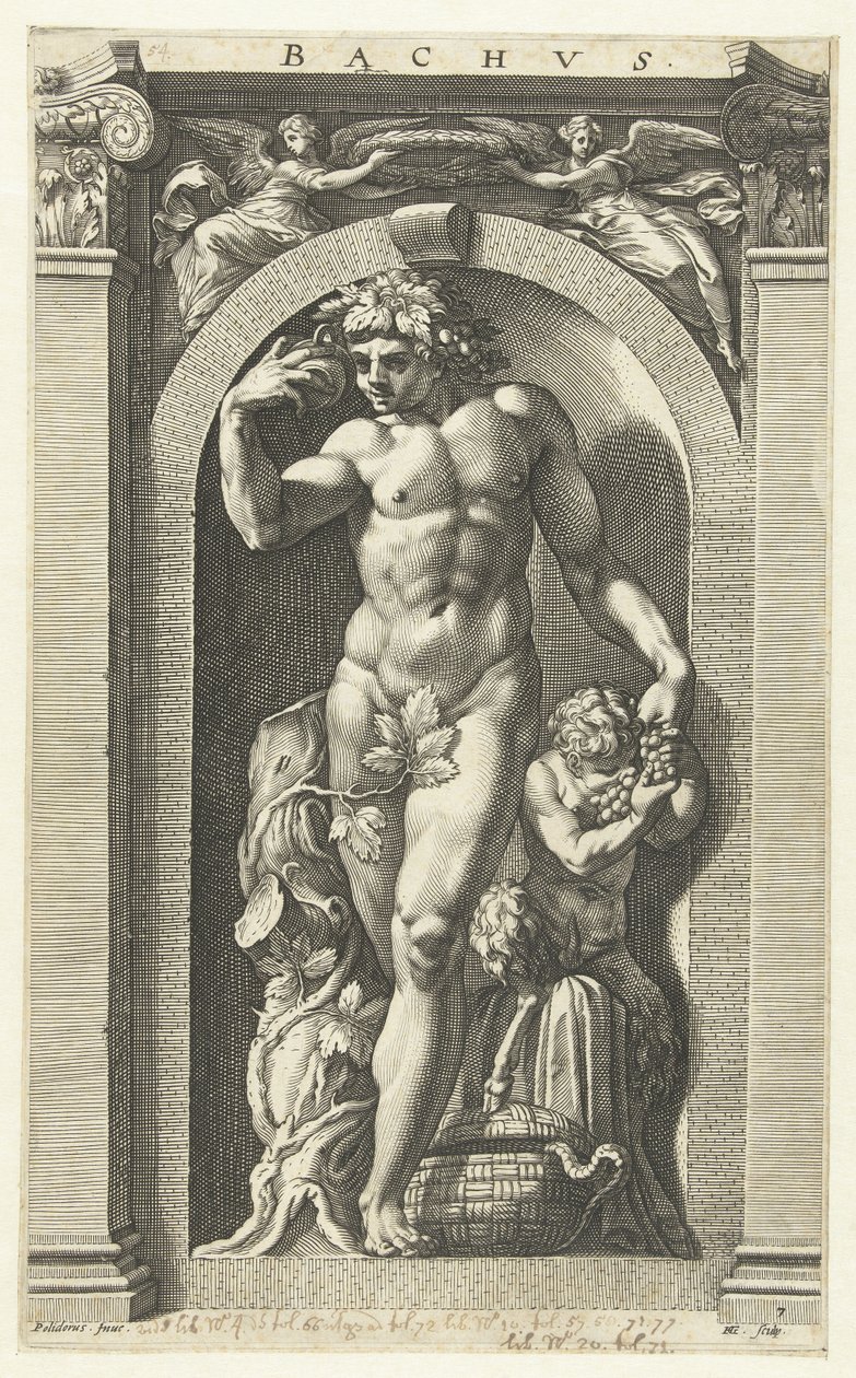 Bacchus, 1592 alkotó: Hendrik Goltzius