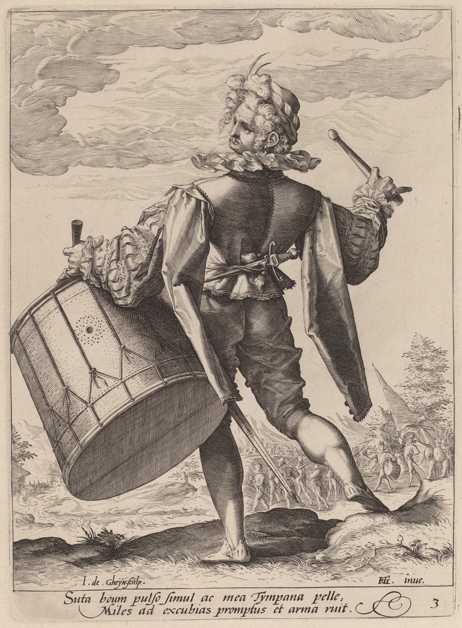 Dobos, vésette Jacques II de Gheyn, 1587 (metszet fektetett papírra) alkotó: Hendrik Goltzius