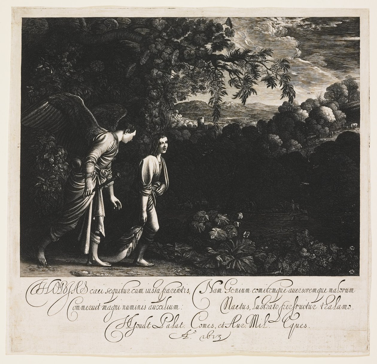 Tóbiás és az angyal, 1613 alkotó: Hendrik Goudt
