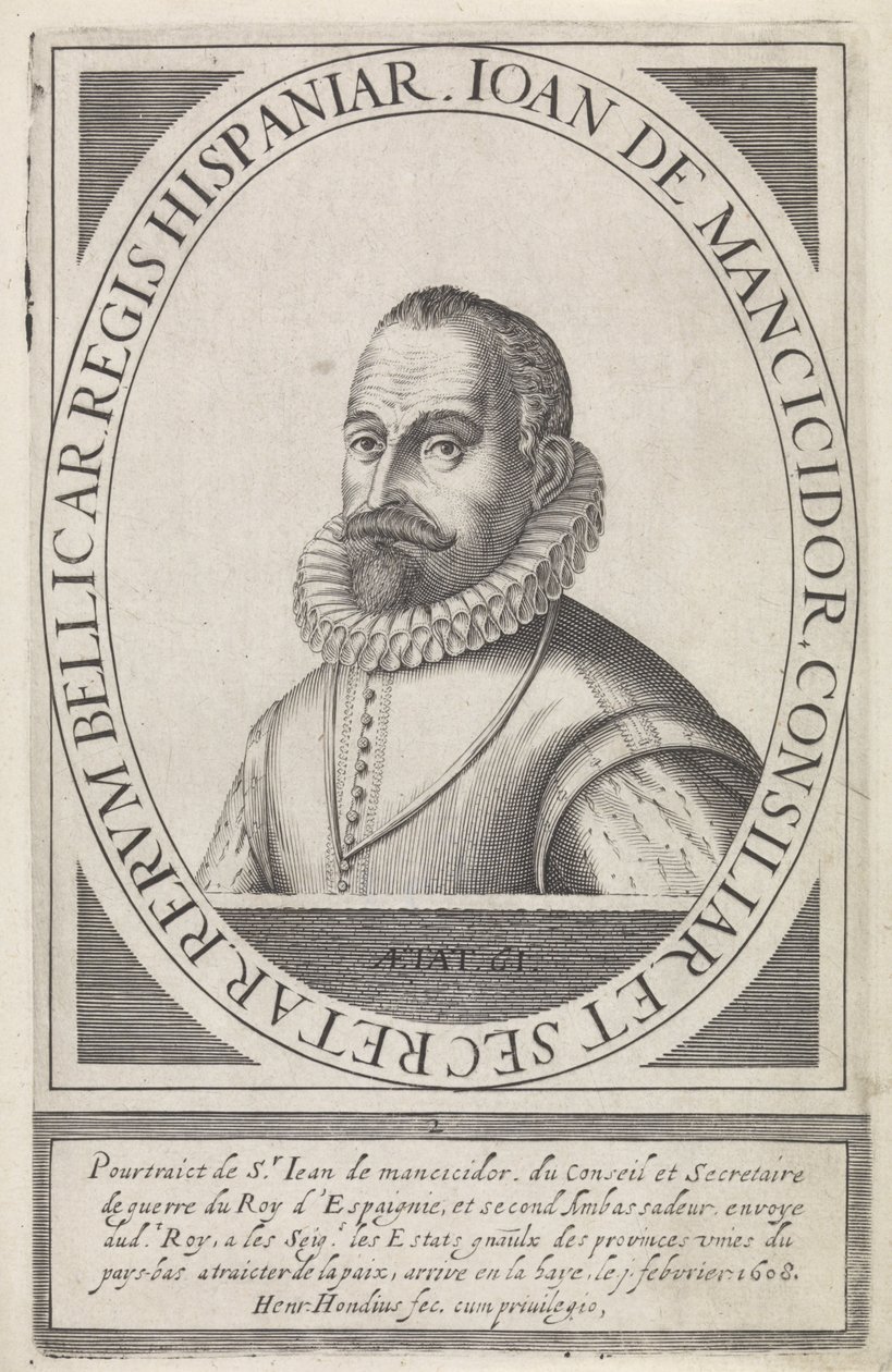 Juan de Mancicidor, a belga True Delineatio-ból (1608) alkotó: Hendrik I Hondius