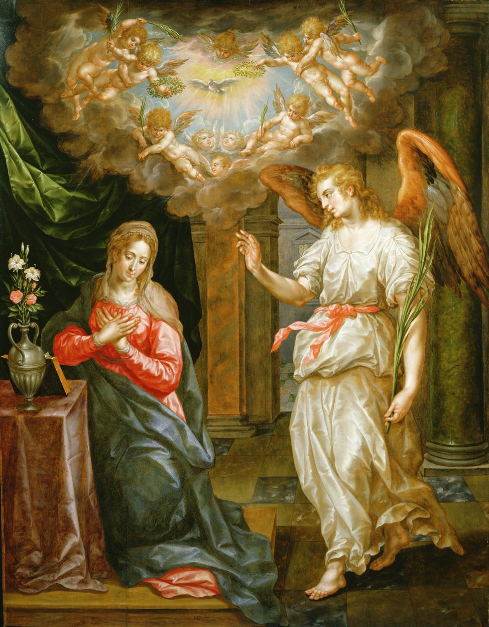 Az Angyali üdvözlet alkotó: Hendrick de Clerck