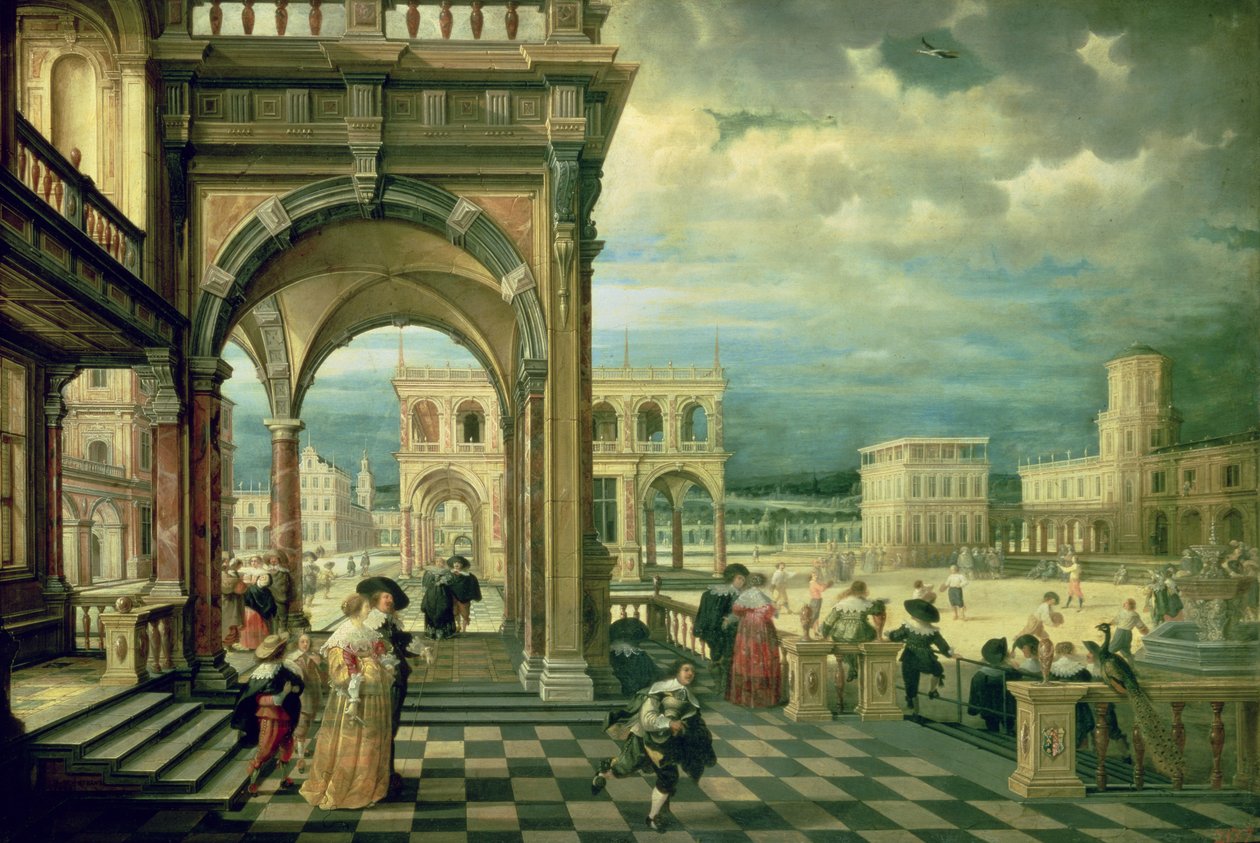 Olasz palota, 1623 (olaj, réz) alkotó: Hendrik the Younger Steenwyck