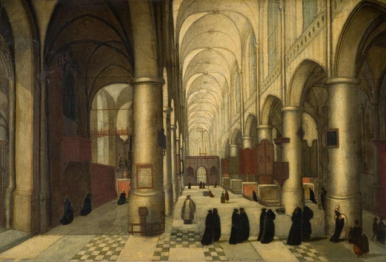Szent Pieters Louvainban, keresztelő ünnepség alkotó: Hendrik van Steenwyck