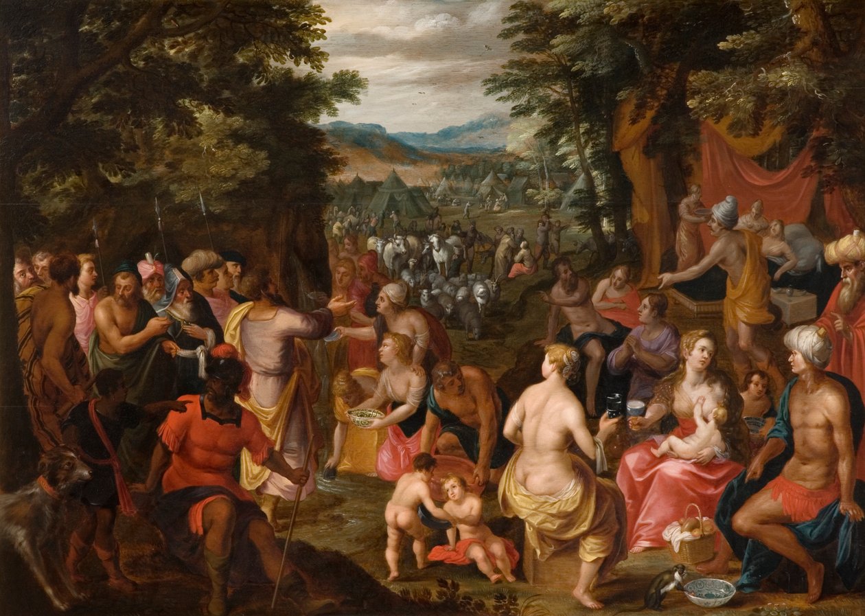 Mózes lecsap a sziklára alkotó: Hendrik van the Elder Balen