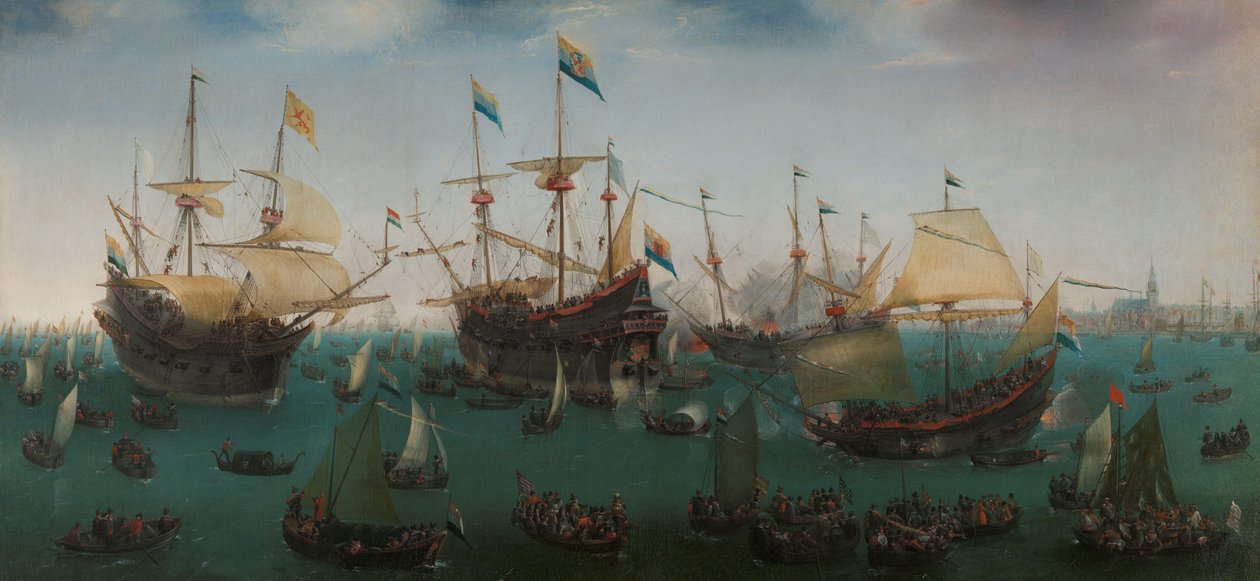 A második kelet-indiai expedíció visszatérése Amszterdamba A második kelet-indiai expedíció visszatérése Amszterdamba, 1599. július 19 alkotó: Hendrick Cornelisz. Vroom