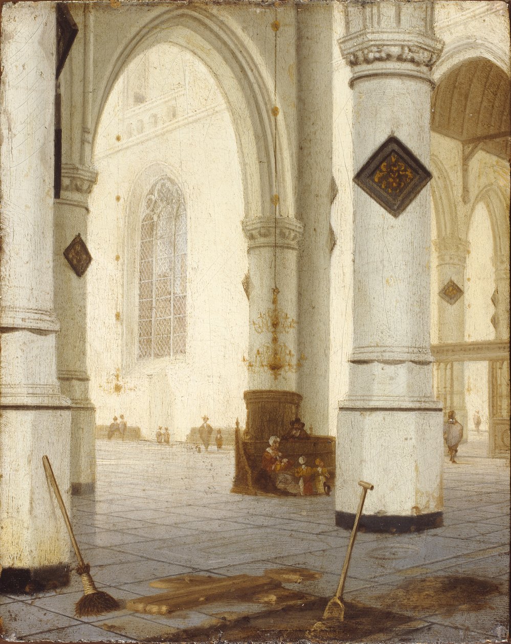 Templombelső (olaj a panelen) alkotó: Hendrik Cornelisz. van Vliet