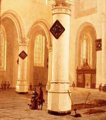 Egy templom belseje (olaj, vászon) alkotó: Hendrik Cornelisz. van Vliet