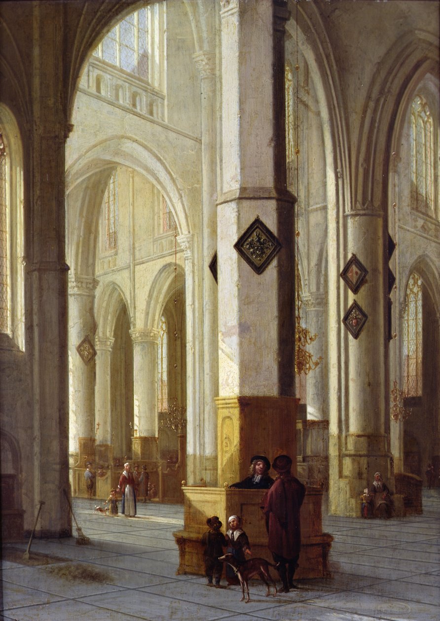 A Szent Bavo-templom belseje, Haarlem, 1611-12 körül alkotó: Hendrik Cornelisz. van Vliet