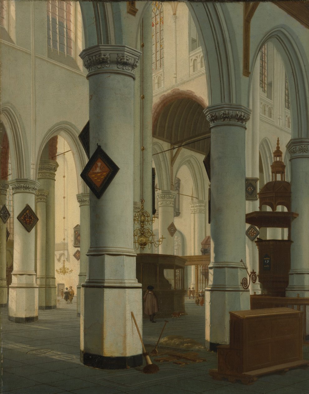 A régi templom belseje, Delft, 1660. alkotó: Hendrik Cornelisz. van Vliet
