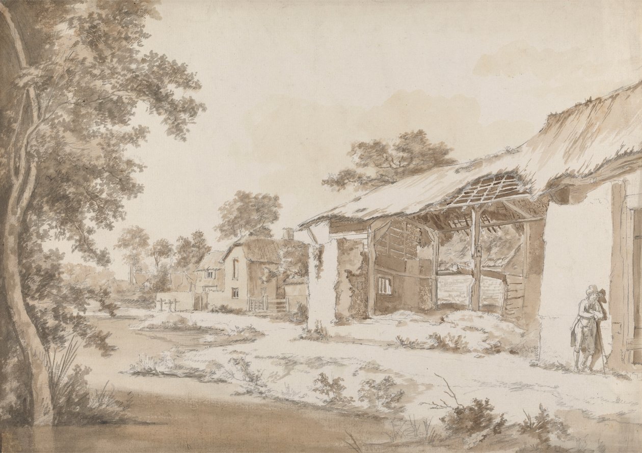 Romos farm Coombe közelében, Gittishamben, Devonshire-ben, három mérföldre Honitontól, Devon alkotó: Hendrik Frans de Cort