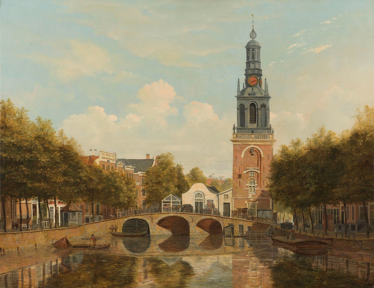 A Torensluis és a Jan Roodenpoortstoren Amszterdamban alkotó: Hendrik Gerrit ten Cate