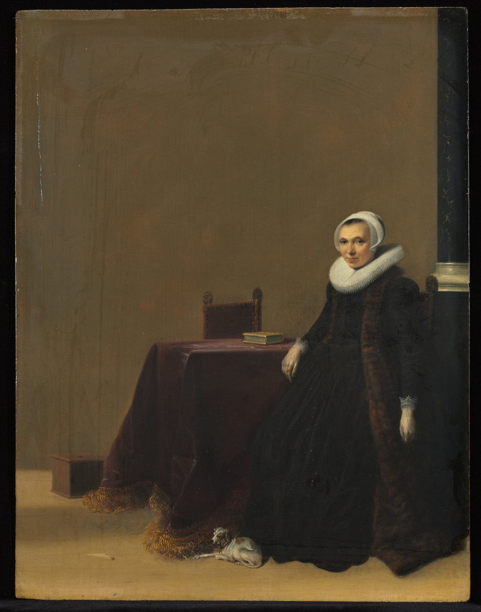Kutyás nő portréja, c. 1635. alkotó: Hendrik Gerritsz. Pot
