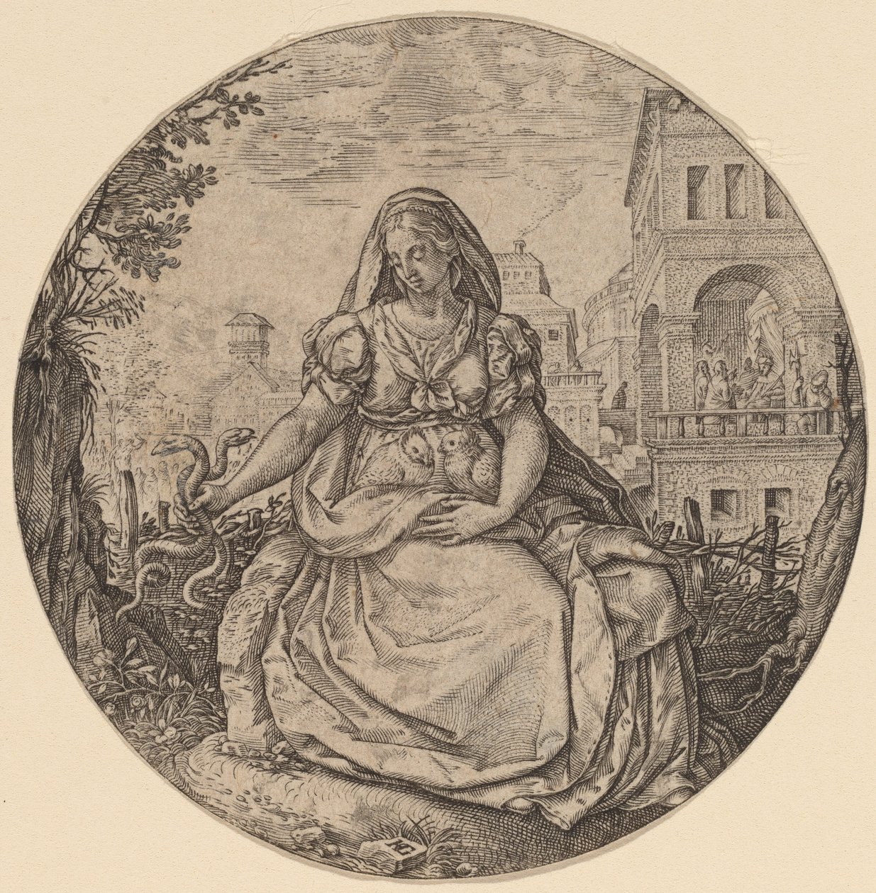 Az óvatosság allegóriája alkotó: Hendrik Goltzius