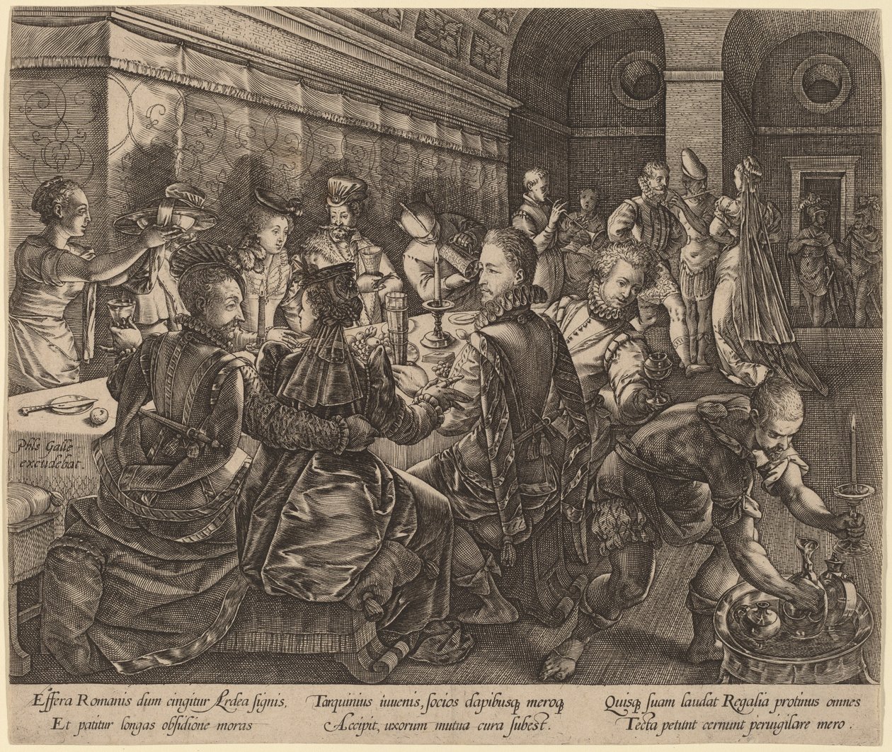 Bankett a Tarquinius Collatinus Házban alkotó: Hendrik Goltzius